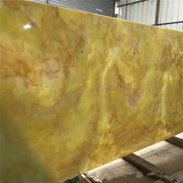 yellow onyx artificial interior marble