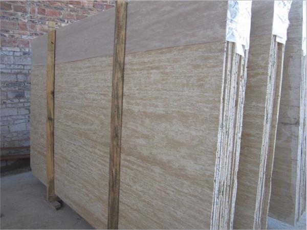 white travertine slab