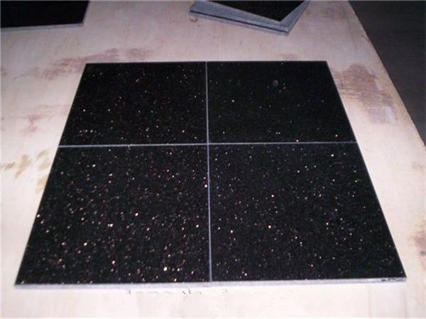 black galaxy granite tile