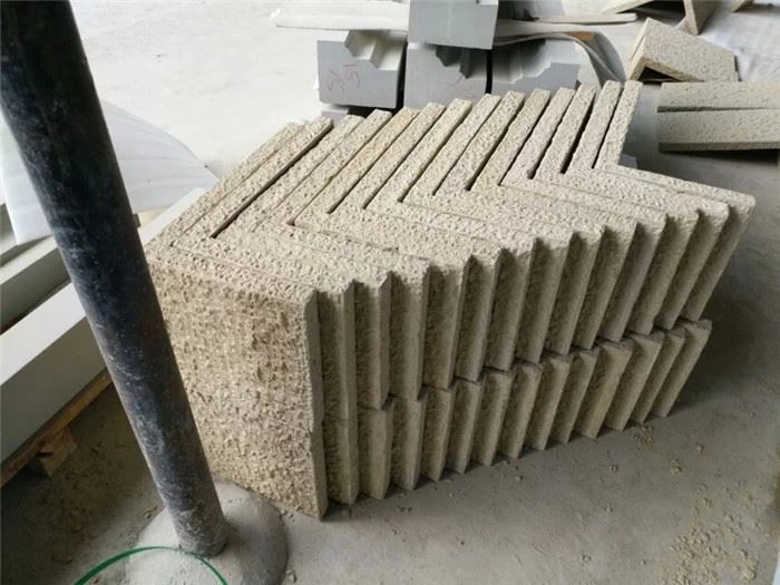 yellow sandstone paving slabs