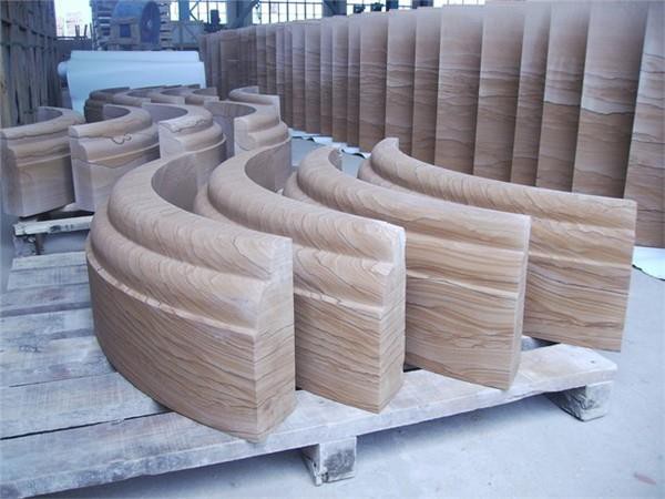 yellow sandstone columns base