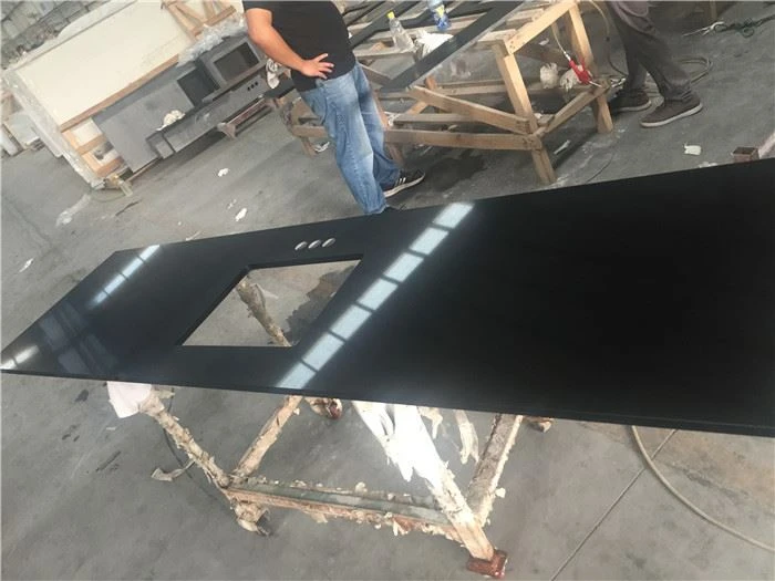 absolute black quartz countertops for kitchen