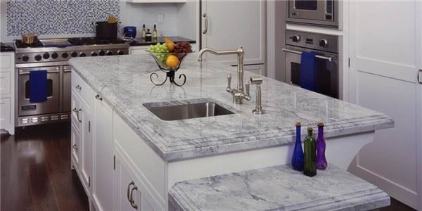super white marble countertops polished