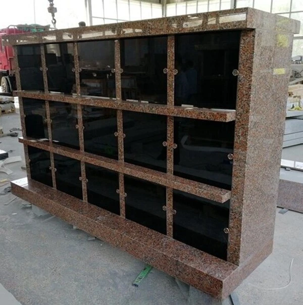 15 Niches Maple Red Granite Columbariums
