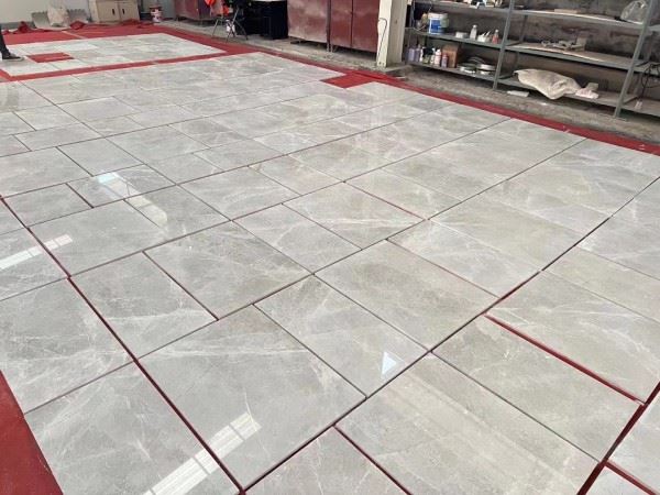 grey marble effect floor tiles