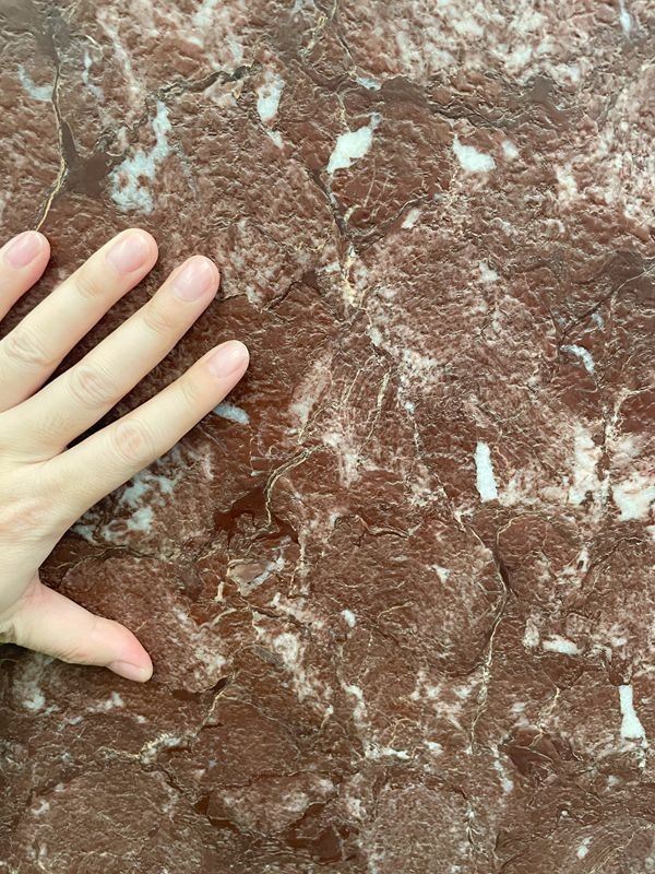 Coral Red Marble leather surface