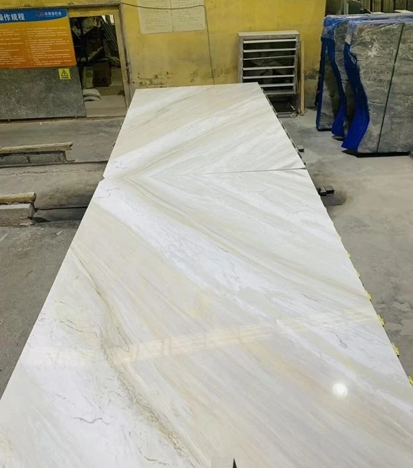 Nikisiani White Marble slab book matched