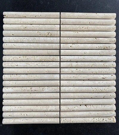 กระเบื้องโมเสกสีเบจ Travertine