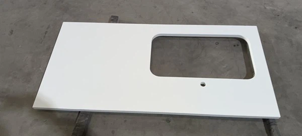 super white quartz island