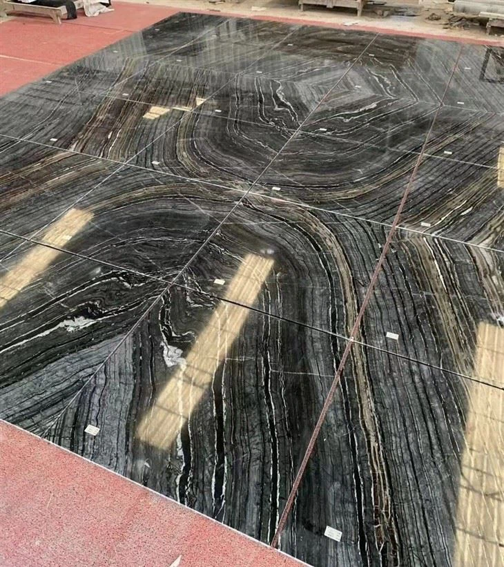 Black Wooden Marble Tiles